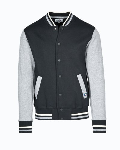 Felpa Jacket bomber bicolore Nero/Cenere
