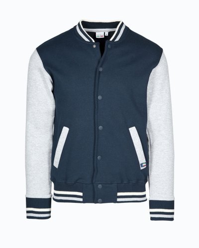 Felpa Jacket bomber bicolore Blu/Grigio