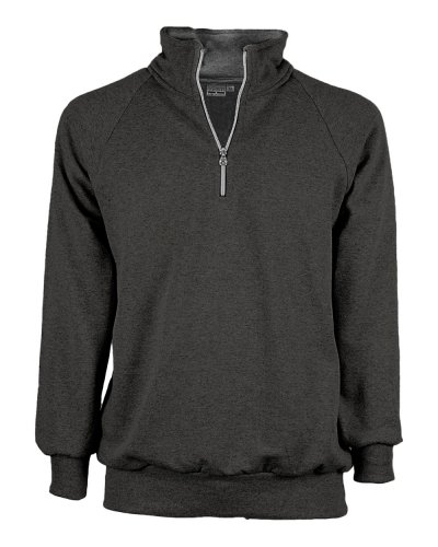 Felpa collo zip Antracite Melange