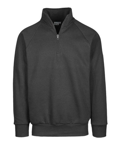 Felpa collo zip Piombo