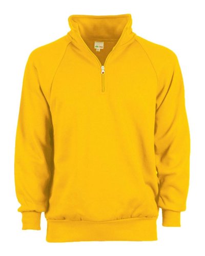 Felpa collo zip Giallo