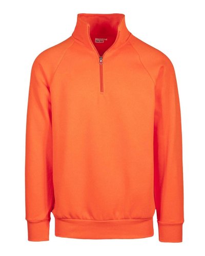 Felpa collo zip Arancio Sport