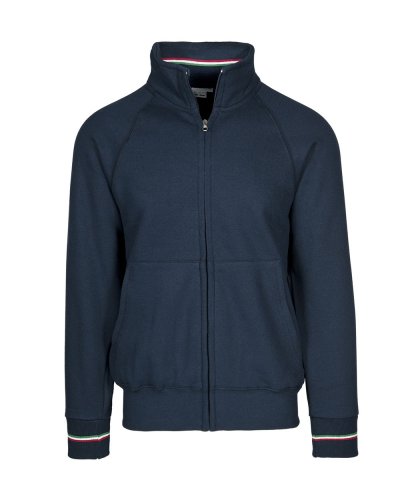 Felpa a zip ecosostenibile con dettagli tricolore Blu ECO