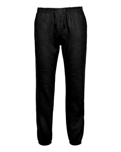 Pantalone in felpa fondo con elastico Nero