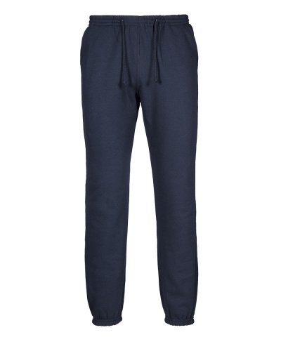 Pantalone in felpa fondo con elastico Blu