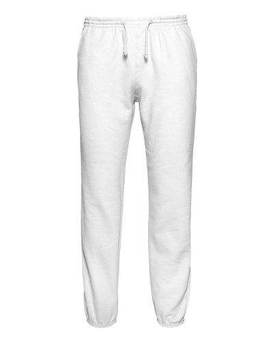 Pantalone in felpa fondo con elastico Bianco