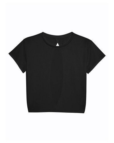 Women'S Open Back T Jet Black