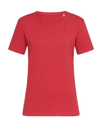 T-shirt donna girocollo Relaxed Claire Scarlet Red
