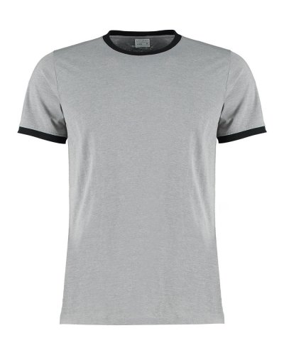 T-shirt Ringer Fashion Fit Light Grey Marl/Black