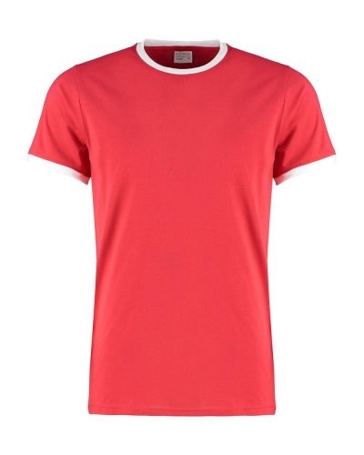 T-shirt Ringer Fashion Fit Red / White