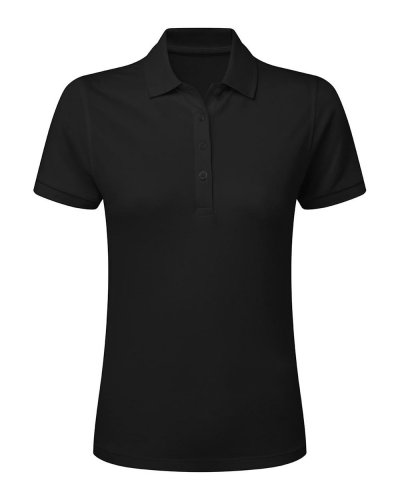 Polo donna Tagless Signature Stretch Dark Black