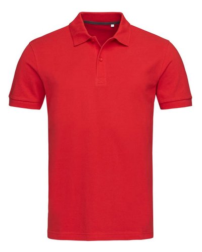 Polo manica corta Pique Henry Crimson red