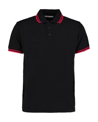 Polo Tipped Collar Classic Fit Black/Red