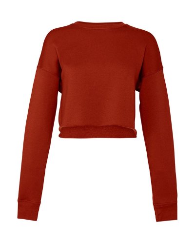 Felpa donna corta girocollo Brick