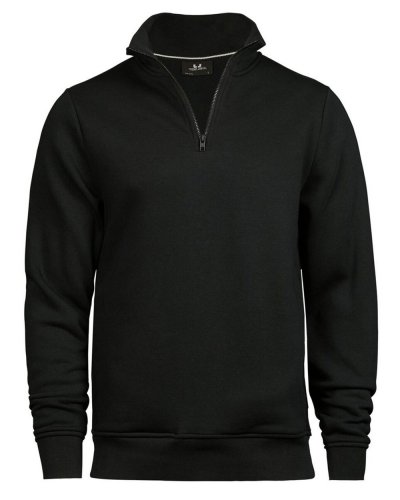 Felpa mezza zip Black
