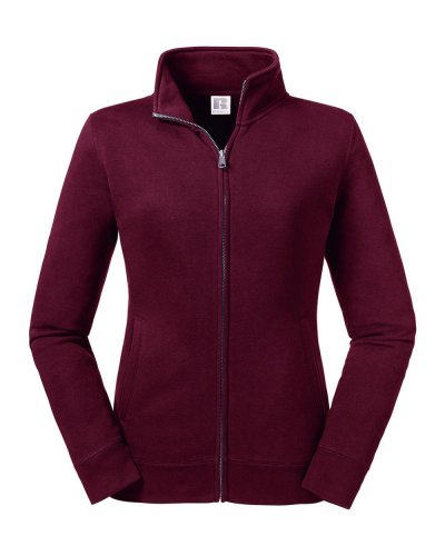 Felpa donna Authentic con zip Burgundy