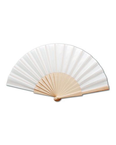 Ventaglio con stecche in legno Maden Bianco