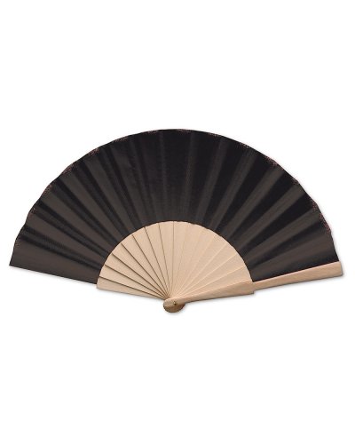 Ventaglio con stecche in legno Maden Nero