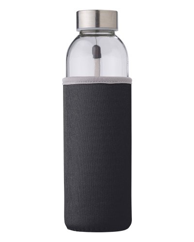 Borraccia in vetro 500 ml Nika Nero