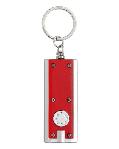 Portachiavi con luce Led in ABS Mitchell Rosso