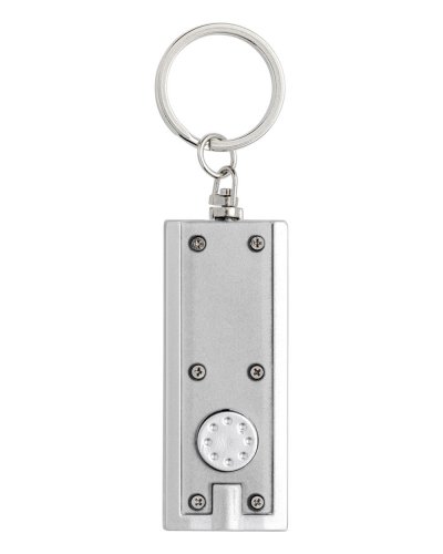 Portachiavi con luce Led in ABS Mitchell Argento