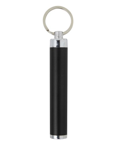 Portachiavi con mini torcia LED in ABS Zola Nero