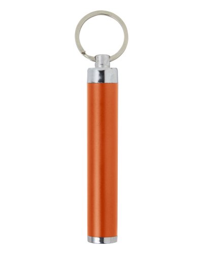 Portachiavi con mini torcia LED in ABS Zola Arancio