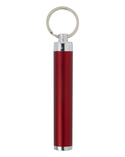 Portachiavi con mini torcia LED in ABS Zola Rosso