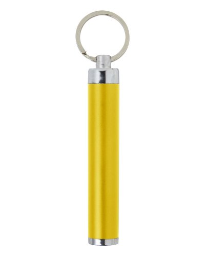 Portachiavi con mini torcia LED in ABS Zola Giallo