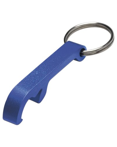 Apribottiglia-portachiavi in alluminio Felix Blu