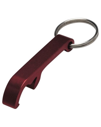 Apribottiglia-portachiavi in alluminio Felix Rosso