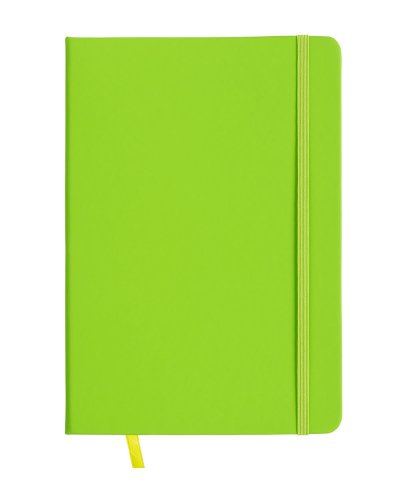 Quaderno in PU con elastico colorato Verde mela