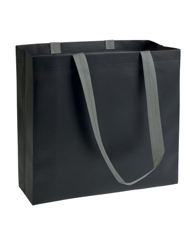 Shopper in TNT laminato Nero-Grigio