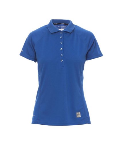 Polo donna manica corta sportiva traspirante training lady Blu Royal