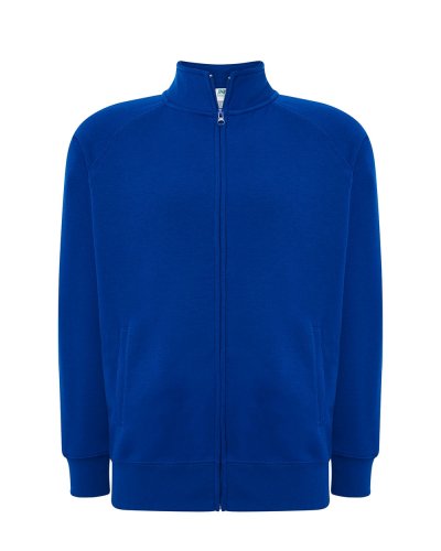 Felpa zip lunga leggera french terry Royal Blue