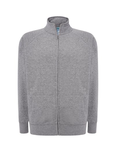 Felpa zip lunga leggera french terry Grey Melange