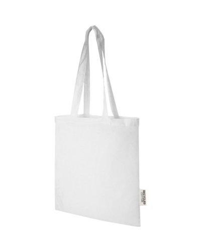 Tote bag in cotone riciclato GRS Madras Bianco