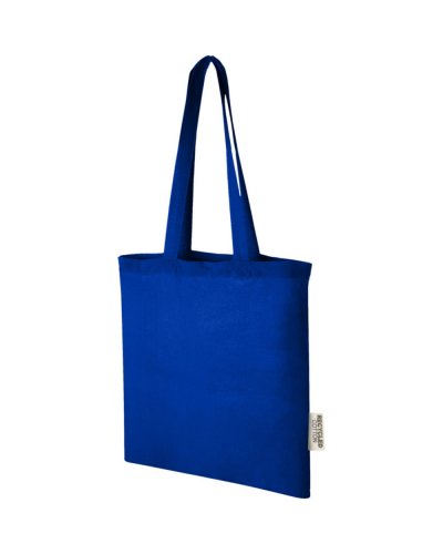 Tote bag in cotone riciclato GRS Madras Royal Blu