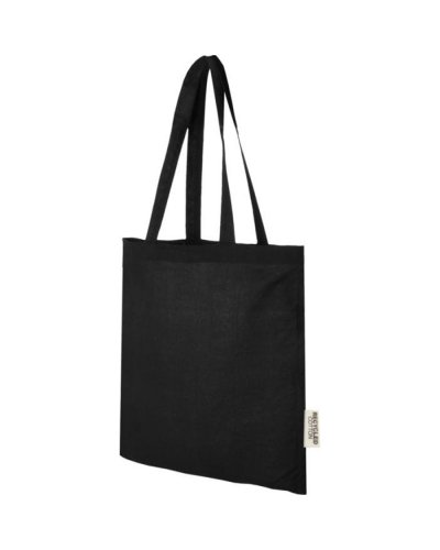 Tote bag in cotone riciclato GRS Madras Nero