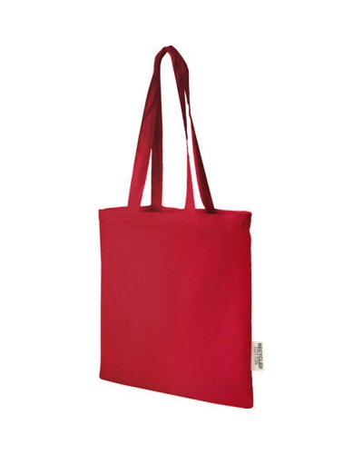 Tote bag in cotone riciclato GRS Madras Rosso