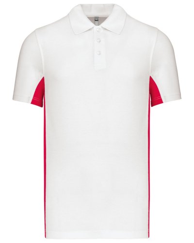Polo manica corta bicolore Flag White / Red