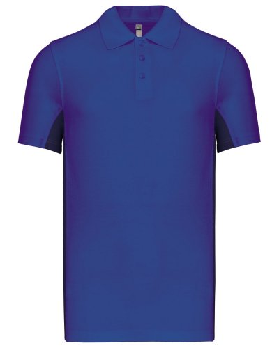 Polo manica corta bicolore Flag Royal Blue / Navy