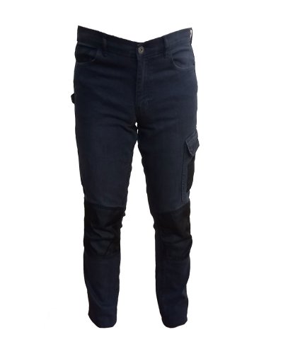 Pantalone jeans multitasche elasticizzato Denver Tech Black