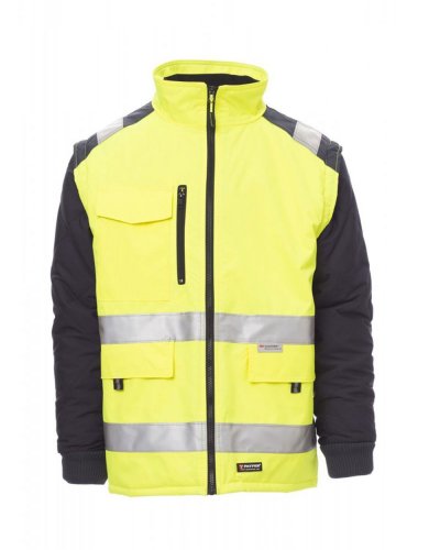 Giubbotto bicolore in alta visibilità Hiway Giallo Fluo/Blu Navy