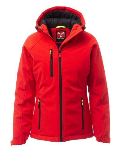 Soft shell 3 strati gale pad lady Rosso/Nero