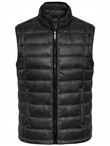 Men's Quilted Down Vest Black / Black