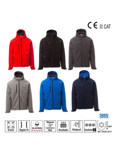 Soft shell 3 strati gale pad uomo