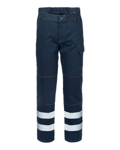 Pantalone SerioPlus+ con strisce rifrangenti Blu