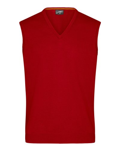 Maglione da uomo con scollo a V Bordeaux