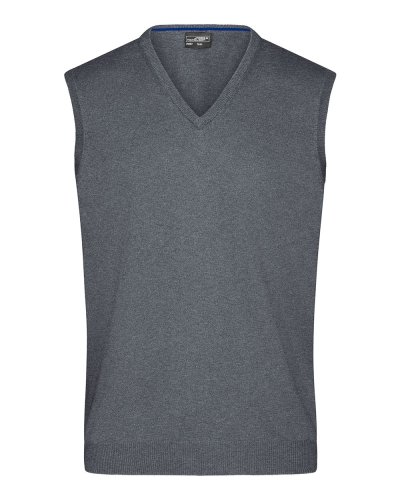 Maglione da uomo con scollo a V Grey Heather
